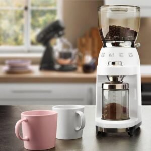 New White 50’s Smeg Coffee Grinder 350g
