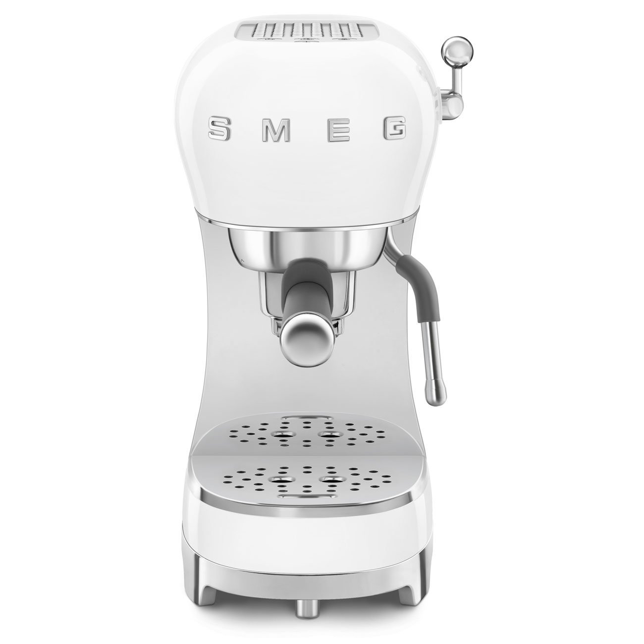 Smeg ECF02WHEU Espresso Manual Coffee Machine 50’s Style – White