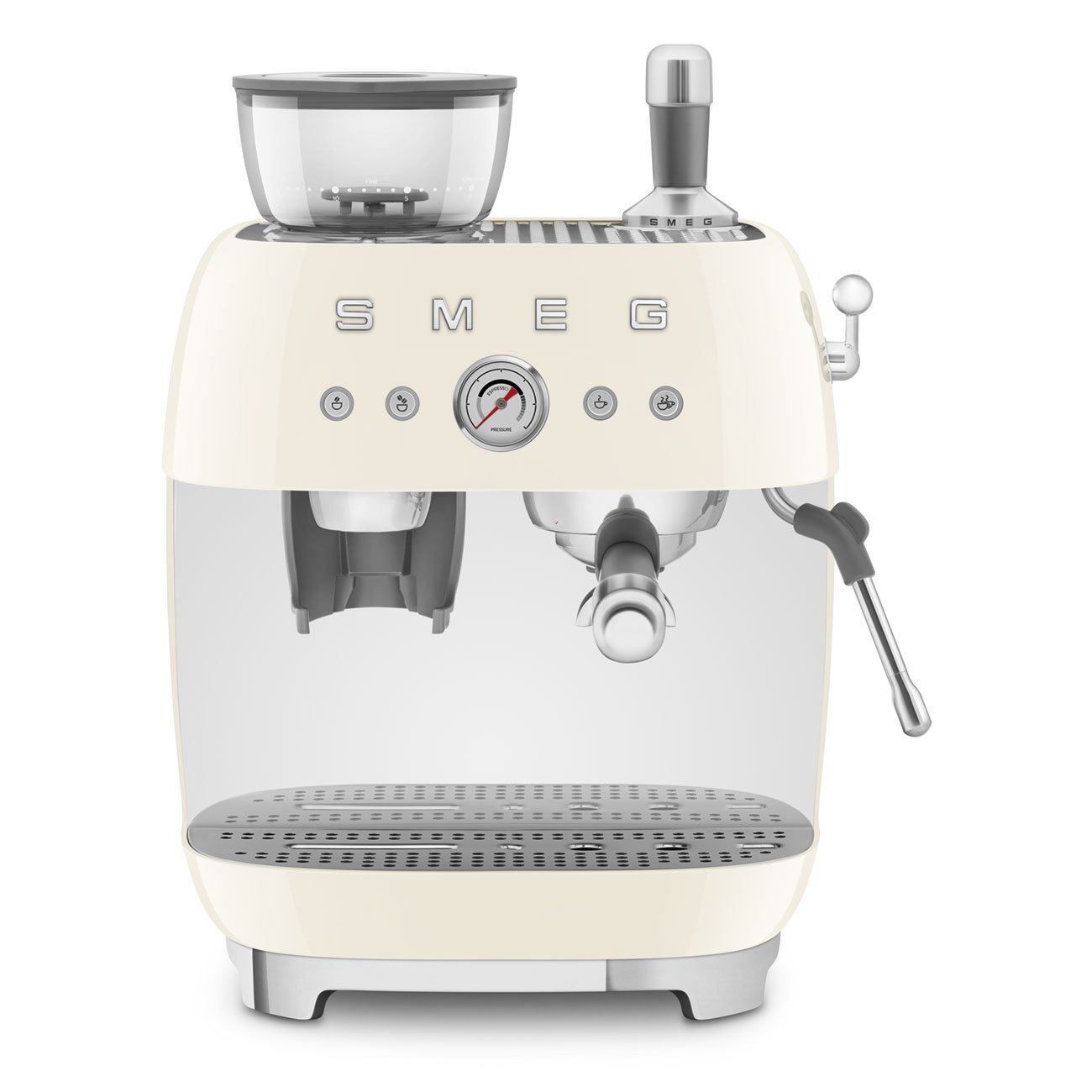 Smeg EGF03CREU Manual Coffee Machine with grinder 50’s Style – Cream