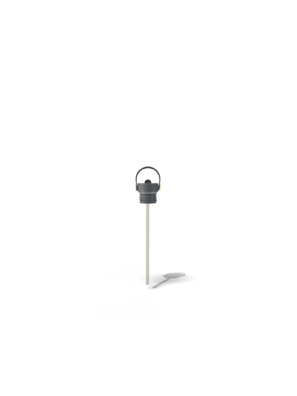 Fieldbar Bottle Sip Lid and Straw Oyster Grey