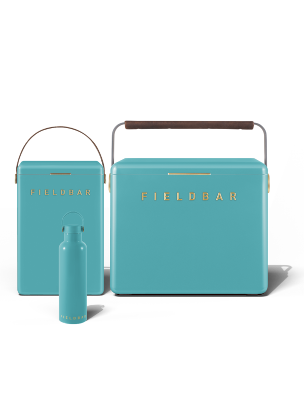 Fieldbar Cooler Box Set and Field Bottle Bazaruto Blue
