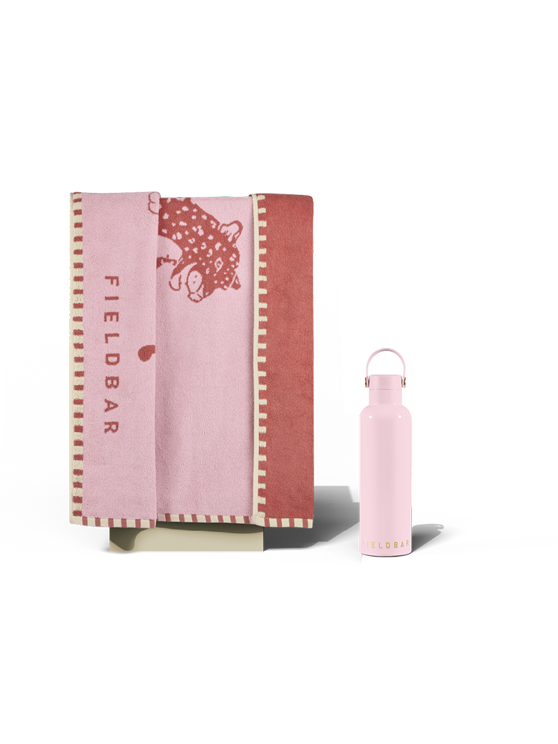 Fieldbar Field Bottle and Towel Set Nellie Pink
