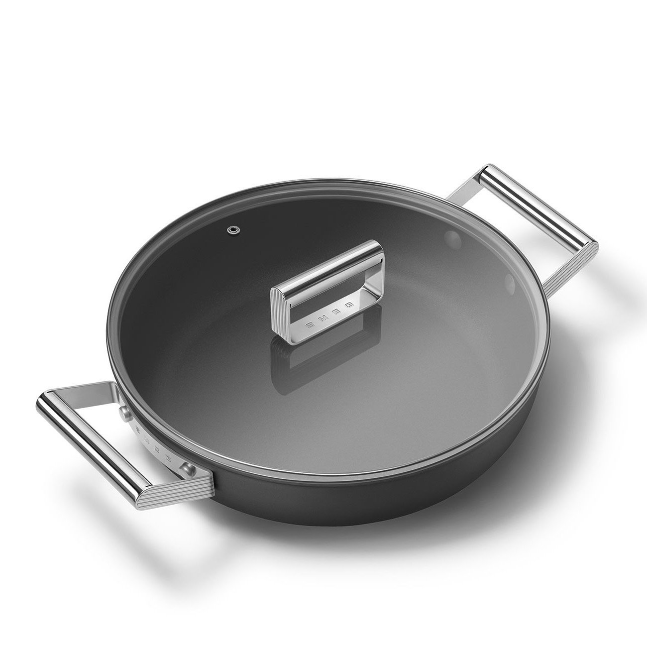 Smeg DPF2812BLM 28cm Non-Stick Deep Pan – Black