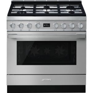 Smeg CPF9GPX Portofino 90cm Gas Cooker Stainless Steel