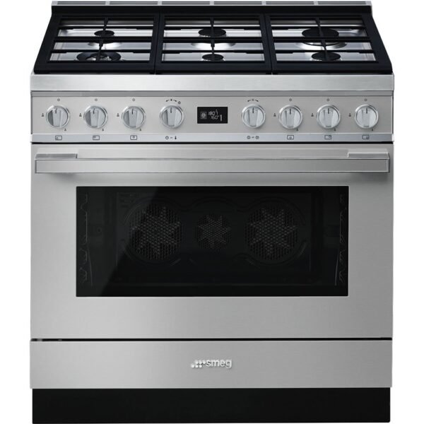 Smeg CPF9GPX Portofino 90cm Gas Cooker Stainless Steel