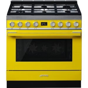 Smeg CPF9GPYW Portofino 90cm Gas Cooker Yellow
