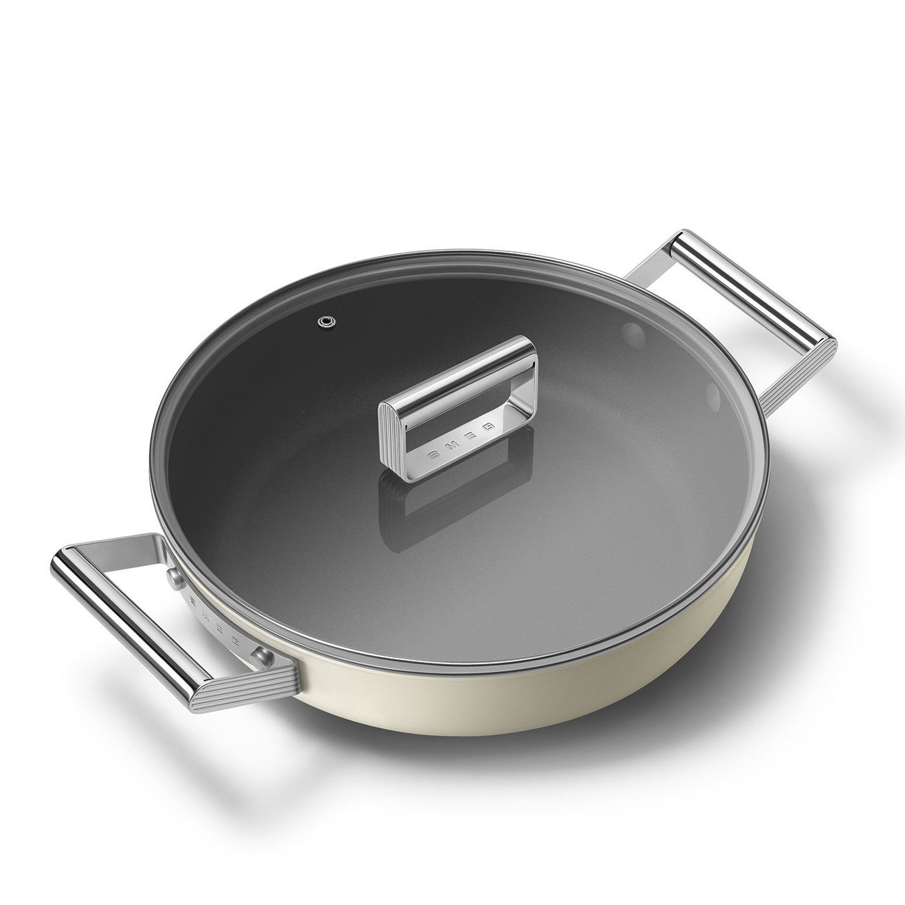 Smeg DPF2812CRM 28cm Non-Stick Deep Pan – Cream