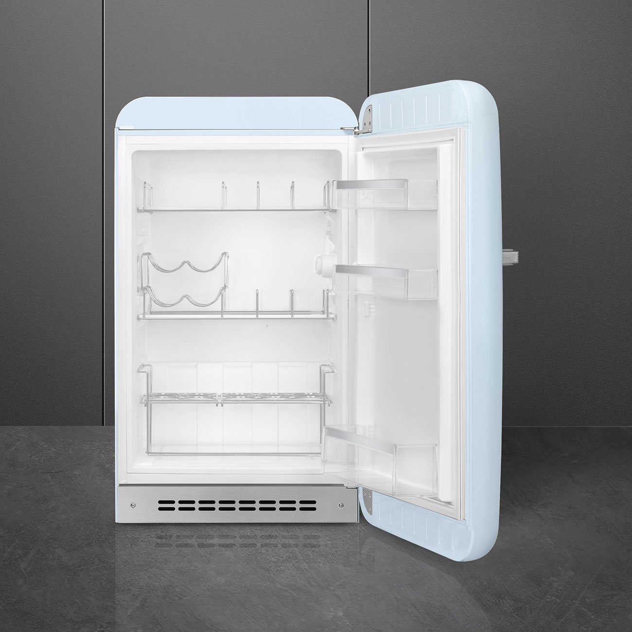 Smeg FAB10HRPB5 50’s Style 50cm Bar Fridge – Pastel Blue (Right Hinge)