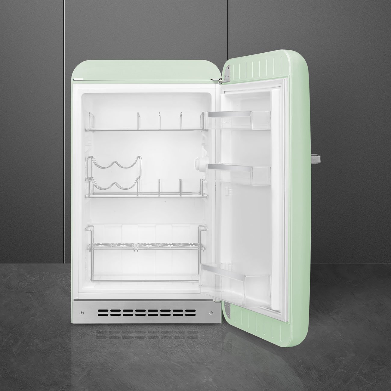 Smeg FAB10HRPG5 50’s Style 50cm Bar Fridge – Pastel Green (Right Hinge)