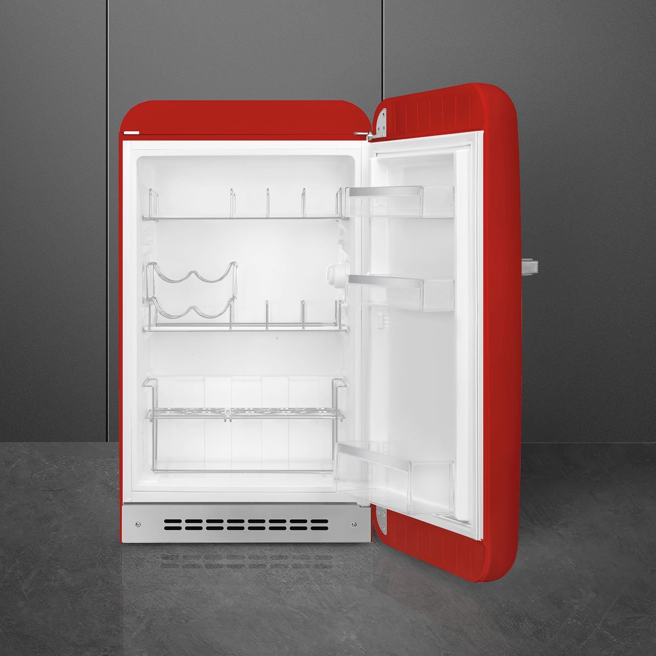 Smeg FAB10HRRD5 50’s Style 50cm Bar Fridge – Red (Right Hinge)
