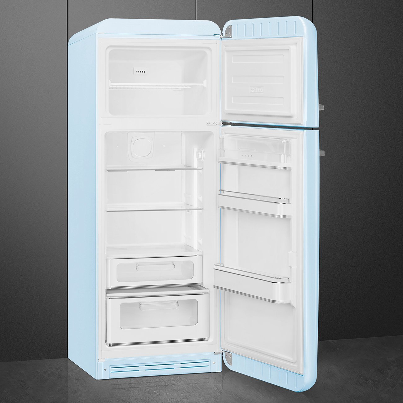 Smeg FAB30RPB5 50’s Style 60cm Fridge-Freezer – Pastel Blue (Right Hinge)