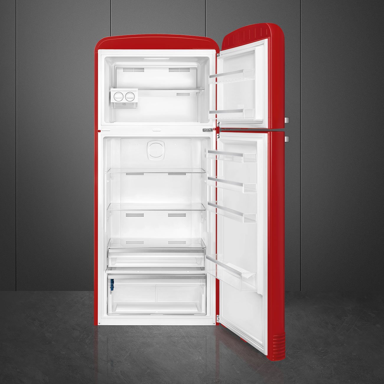 Smeg FAB50RRD5 50’s Style 80cm Fridge-Freezer – Red (Right Hinge)