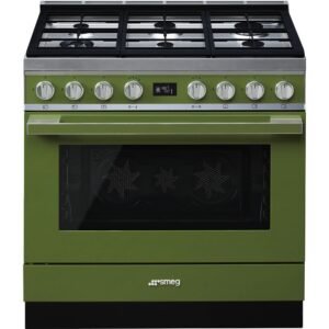 Smeg CPF9GPOG Portofino 90cm Gas Cooker Olive Green