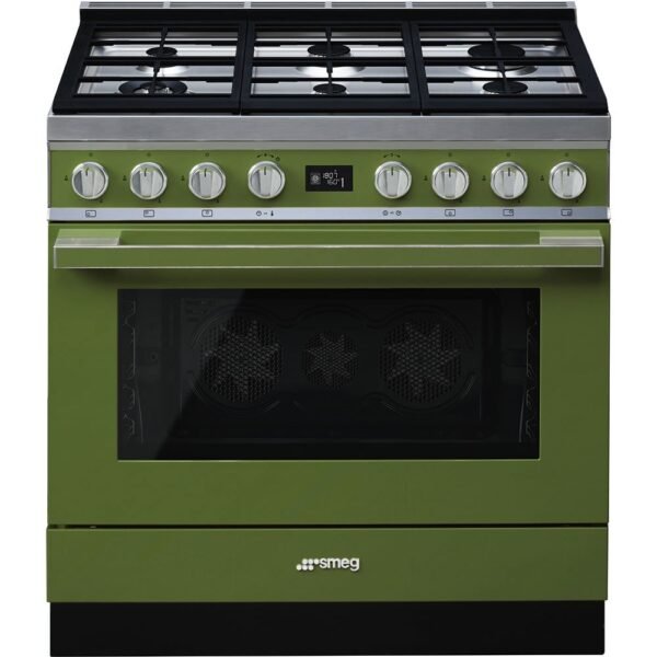 Smeg CPF9GPOG Portofino 90cm Gas Cooker Olive Green