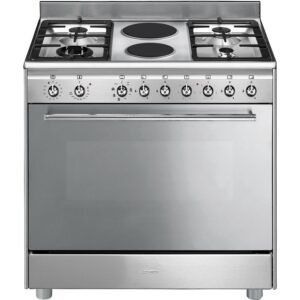 Smeg SSA92MAX9 Classica 90cm Mixed Hob Cooker Stainless Steel