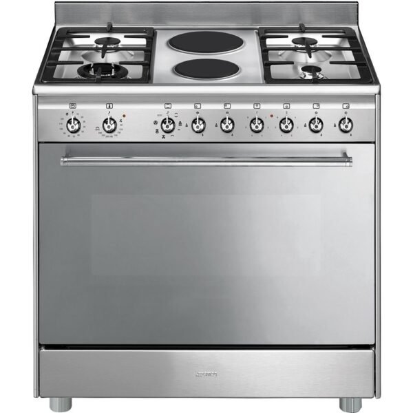 Smeg SSA92MAX9 Classica 90cm Mixed Hob Cooker Stainless Steel